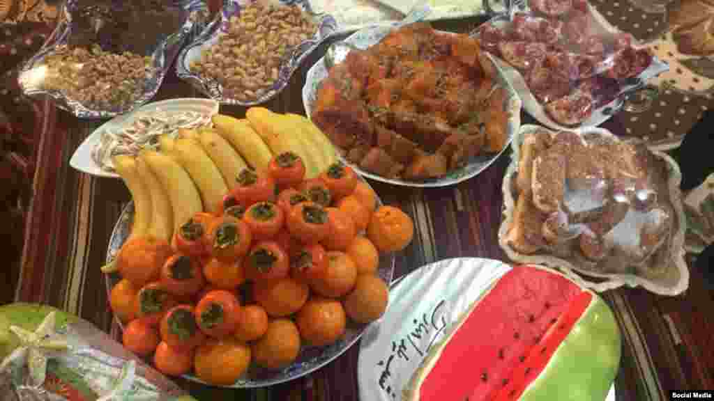 سفره شب یلدا - عکس ارسالی از انصار، مراغه