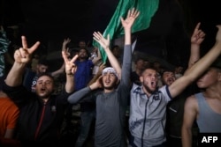 Palestinci slave nakon primirja, grad Gaza, 21. maj 2021.