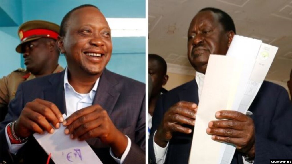 Rais Uhuru Kenyatta na Rais Raila Odinga