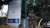 An Indian policeman stands guard in front of the Hyderabad International Conventional Centre ahead of the Global Entrepreneurship Summit in Hyderabad, India, Wednesday, Nov. 22, 2017. The event — co-hosted by the United States and India — runs from Nov. 28-30 and will be attended by U.S. presidential adviser and daughter Ivanka Trump and Indian Prime Minister Narendra Modi. (AP Photo /Mahesh Kumar A.)