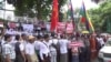 Myanmar Monks, Protesters Denounce 'Rohingya' Outside US Embassy