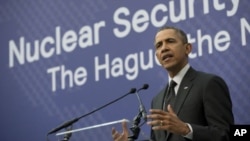 Predsednik Obama govori na završetku samita o nuklearnoj bezbednosti u Hagu, 25. marta 2014.