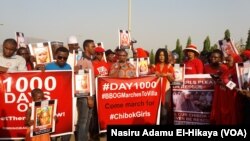Kungiyar Bring Back Our Girls dake fafutikar ganin an sako 'yan matan Chibok na gangamin cikarsu kwanaki 1000 a hannun 'yan Boko Haram