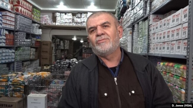 This Baglar trader says his business has suffered under the pro-Kurdish HDP and that he is ready to support the AKP.