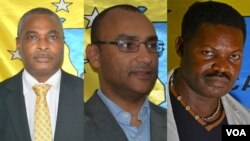  Candidatos à presidência da CASA-CE: Abel Chivukuvuku, Carlos Pinho e João Kalupeteka
