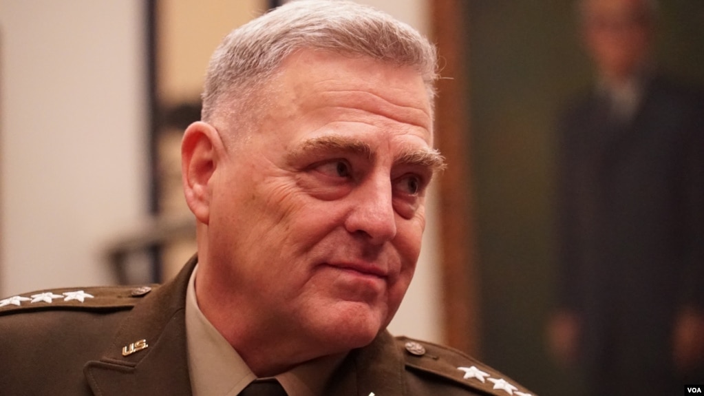 美军参谋长联席会议主席米利上将(General Mark Milley)（美国之音黎堡2020年2月26日摄）(photo:VOA)