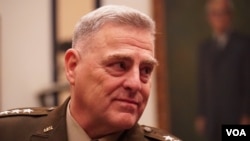 美军参谋长联席会议主席米利上将(General Mark Milley)（美国之音黎堡2020年2月26日摄）