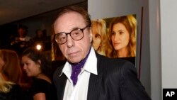 FILE - Peter Bogdanovich arrives at the Los Angeles premiere of "She's Funny That Way" on Aug. 19, 2015. The Oscar-nominated director died Jan. 6, 2022, at his home in Los Angeles. He was 82.