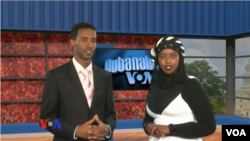 Abdi H. Mahamud and Sahra Nur host Variety, the VOA Somali Service's first ever TV program