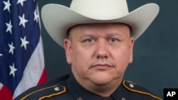 This undated photo provided by the Harris County (Texas) Sheriff's Office shows Sheriff's Deputy Darren Goforth, who was fatally shot Aug. 28, 2015. 