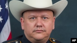 This undated photo provided by the Harris County (Texas) Sheriff's Office shows Sheriff's Deputy Darren Goforth, who was fatally shot Aug. 28, 2015. 
