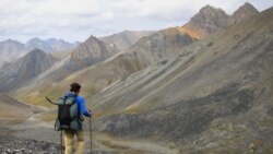 Andrew Skurka hiking in the Arctic National Wildlife Refuge in Alaska in August of last year