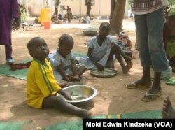 Some of the former Boko Haram hostages have returned with their children, in Mozogo, Cameroon, Oct. 21, 2017.