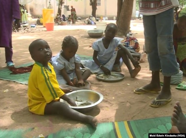 Some of the former Boko Haram hostages have returned with their children, in Mozogo, Cameroon, Oct. 21, 2017.