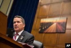 FILE - Rep. Jody Hice, R-Ga., speaks on Capitol Hill in Washington, June 17, 2015.