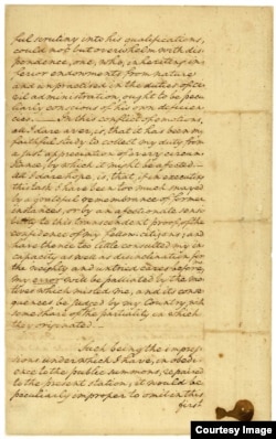 Images of George Washington's inaugural address in 1789. (Courtesy: The National Archives)