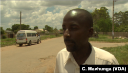 Clever Mundau says he supports the new traffic fines being introduced by the government. (Columbus Mavhunga/VOA)