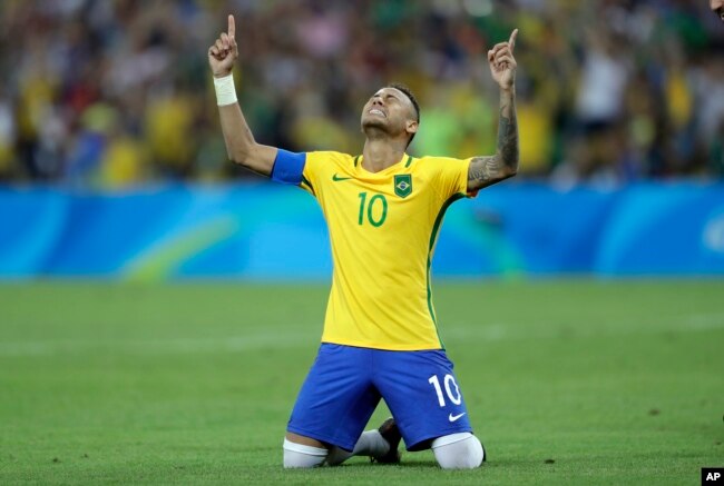 Neymar lors d'un match olympique contre l'Allemagne, le 20 août 2016.