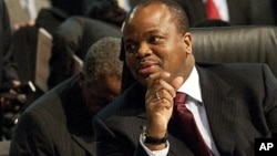 File photo: King Mswati III of the Kingdom of Swaziland at the Southern African Development Community (SADC) Extraordinary Summit in Johannesburg, June 11, 2011.