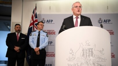 Thủ tướng Úc Scott Morrison phát biểu hôm 8/6/2021.