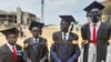 Some of the South Sudanese graduates who completed studies at the National University of Science and Technology and are stranded in Bulawayo, Zimbabwe. (Photo: Ezra Tshisa Sibanda)