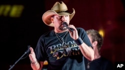 Country star Jason Aldean was the headlining performer when a gunman opened fire at a music festival on the Las Vegas Strip, Oct. 1. 