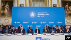 A general view of participants of the London Somalia Conference, held at Lancaster House, in London, May 11, 2017. 