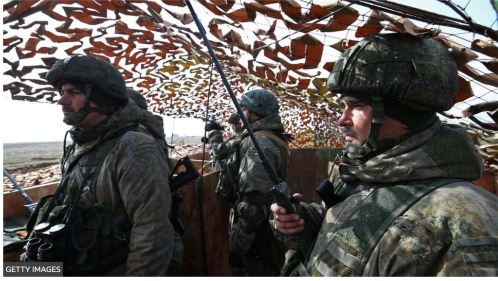 俄罗斯军队在克里米亚进行军演。（资料照）(photo:VOA)