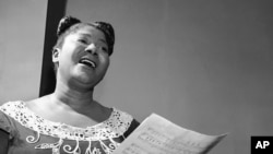 Mahalia Jackson, 'Queen of the Gospel Singers,' in 1955. 