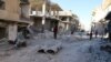 شرق حلب پس از بمباران هوایی - ۱۰ اکتبر ۲۰۱۶