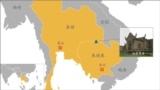 泰国和柬埔寨地图，以及引发冲突的柏威夏寺