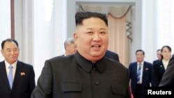 Le dirigeant nord coréen Kim Jong Un à Pyongyang le 7 octobre 2018. 