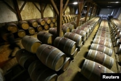 A view of a wine cellar at a vineyard near Santiago, Chile, April 6, 2017.