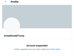 Trump's Twitter account suspended