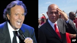 Julio Iglesias (çep) û Michel Martelly.