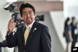 FILE - Japan's Prime Minister Shinzo Abe.