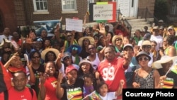 Protesters at the Zimbabwe Embassy in USA.