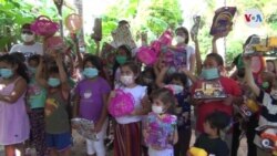 Niños víctimas del conflicto de Nicaragua reciben juguetes por Navidad 