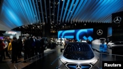 La Mercedes Concept EQA au Salon de Detroit, le 15 janvier 2018.