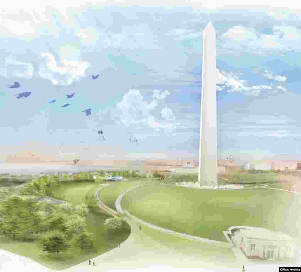 Los terrenos cerca al monumento a Washington por Balmori Associates & Work Architecture Company.
