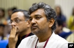 S.S. Rajamouli, the director of Best Feature Film 'Baahubali,' sits during the national film awards presentation ceremony in New Delhi, India, May 3, 2016.