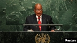 Jacob Zuma, Président d' Afrique du Sud le 20 septembre 2016. (Reuters/ Eduardo Munoz)