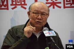 香港特首參選人胡國興。（美國之音湯惠芸攝）