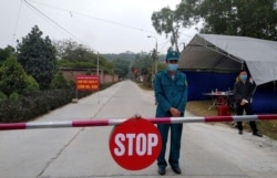 Một chốt chặn kiểm soát dịch bệnh ở Quảng Ninh, ngày 29/1/2021.