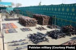 FILE - Pakistani troops have raided and searched suspected militant places in North Waziristan and found weapons, ammunition, explosives and communication equipment during Zarb-e-Azb counter-militancy operations. (Undated photo)