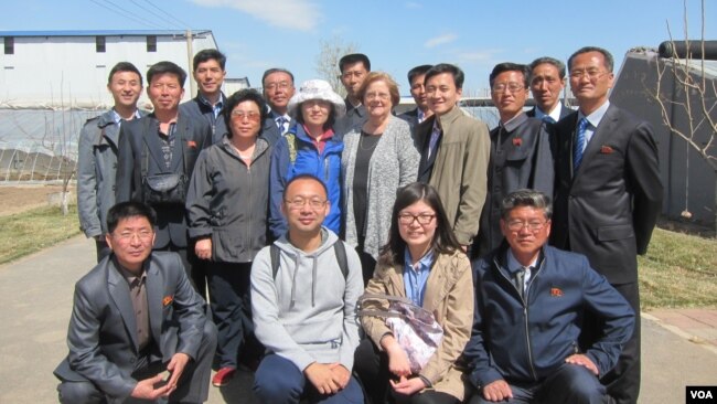 북한 농업 전문가들이 AFSC의 지원을 받아 중국에서 농업, 축산 연수교육을 받고 있다.