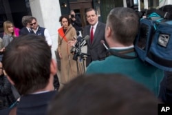 Republican presidential candidate Sen. Ted Cruz, R-Texas, speaks to the media about events in Brussels near the Capitol in Washington, March 22, 2016.