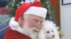Santa Claus Helps Raise Money for Animal Shelters
