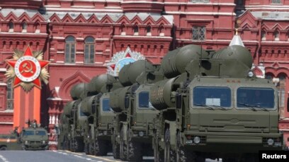Hệ thống S-400 trong một cuộc diễu hành ở Moscow, Nga.