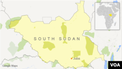 Bản đồ Nam Sudan.